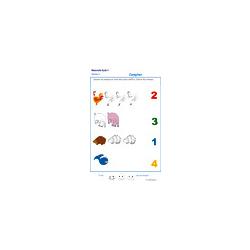 compter de 1 à 4 à la maternelle 