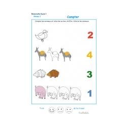 Imprimer l'Exercice 6 pour apprendre à compter maternelle niveau 1
