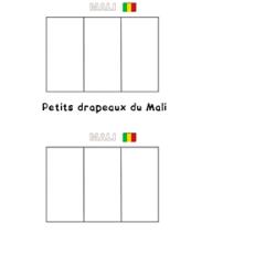 Mini drapeau du Mali à colorier