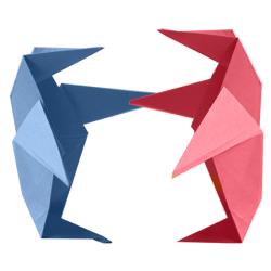 Pingouin en pliage origami