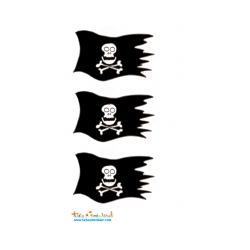 drapeaux de pirate pour la décoration d'un gâteau pirate