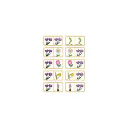 Planche de fleurs pour fabriquer un jeu de dominos