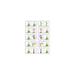 Planche de fleurs jeu de dominos N°16