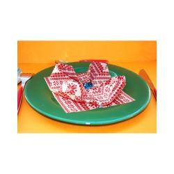 Pliage de serviette fleur de Noël