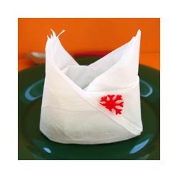 Un pliage de serviette de Noël