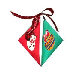 Pochette cadeau de Noel pyramide