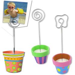 Petits pots à clip peints et décorés