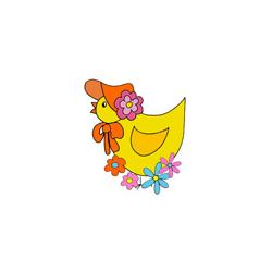 Image de Pâques : image 35 du poussin au chapeau