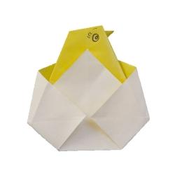 Origami poussin dans son oeuf