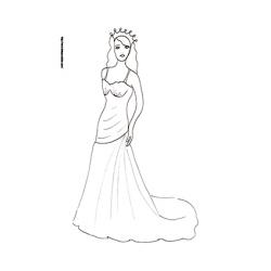 Coloriage princesse à imprimer
