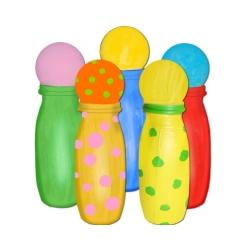 Fabriquer un jeu de quilles de couleurs