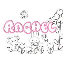 Coloriage prénom Rachel