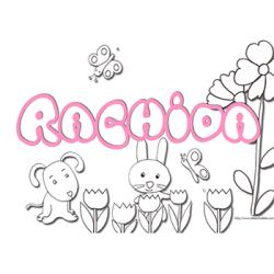 Coloriage prénom Rachida