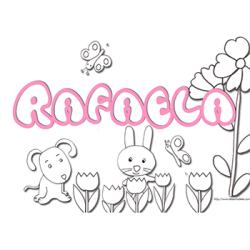 Coloriage prénom Rafaëla