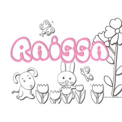 Coloriage prénom Raïssa