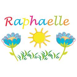 Coloriage prénom Raphaëlle