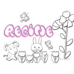 Coloriage prénom Regine