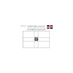Coloriage du drapeau de la République Dominicaine