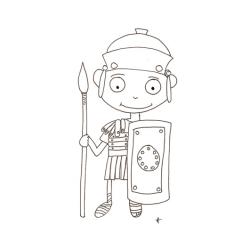 Coloriage d'un romain