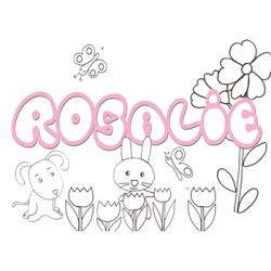 Coloriage prénom Rosalie
