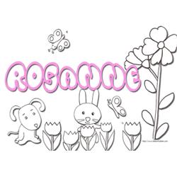 Coloriage prénom Rosanne