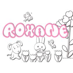 Coloriage prénom Roxane
