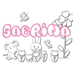 coloriage prénom sabrina