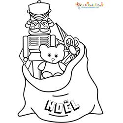 Sac plein de cadeaux de Noël
