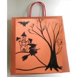Sac bonbons halloween décoré de dessins