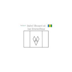 Coloriage drapeau de Saint Vincent et les Grenadines