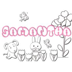 coloriage prénom samantha