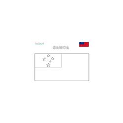 Coloriage du drapeau des Samoa