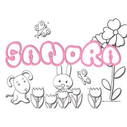 coloriage prénom sandra