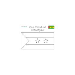 Coloriage du drapeau de Sao Tomé et Principe
