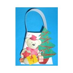 Fabriquer un panier de Noël décoré de motifs découpés