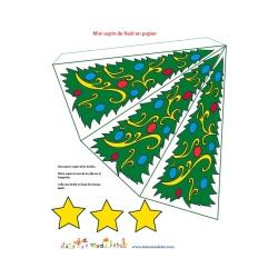 Sapin de Noël en papier à imprimer
