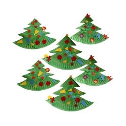 Sapin de Noël en assiette en carton