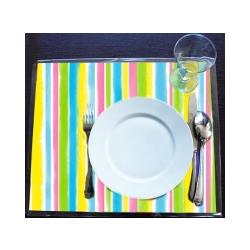 Bricolage set de table rayure bayadère