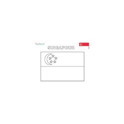 Coloriage du drapeau de Singapour