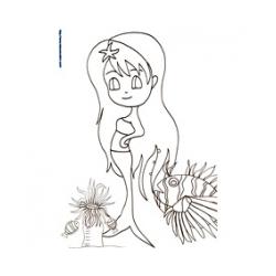 Coloriage petite sirène