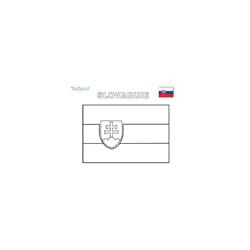 Coloriage du drapeau de Slovaquie