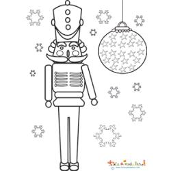 Un soldat de Noël sous les flocons