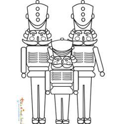 Coloriage des petits soldats de Noël