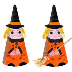 Sorcière en cône de polystyrène