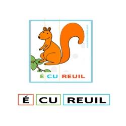 Retrouver les syllabes du nom des animaux