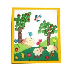 Tableau en PlayMais à plat