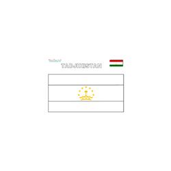 Coloriage du drapeau du Tadjikistan