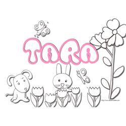 Coloriage prénom Tara