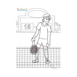 Coloriage sur le tennis
