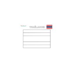 Coloriage du drapeau de la Thailande